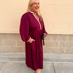 Mulberry Manor Contrast Midi Dress - The Pink Pineapple 850