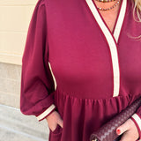 Mulberry Manor Contrast Midi Dress - The Pink Pineapple 850