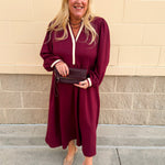 Mulberry Manor Contrast Midi Dress - The Pink Pineapple 850