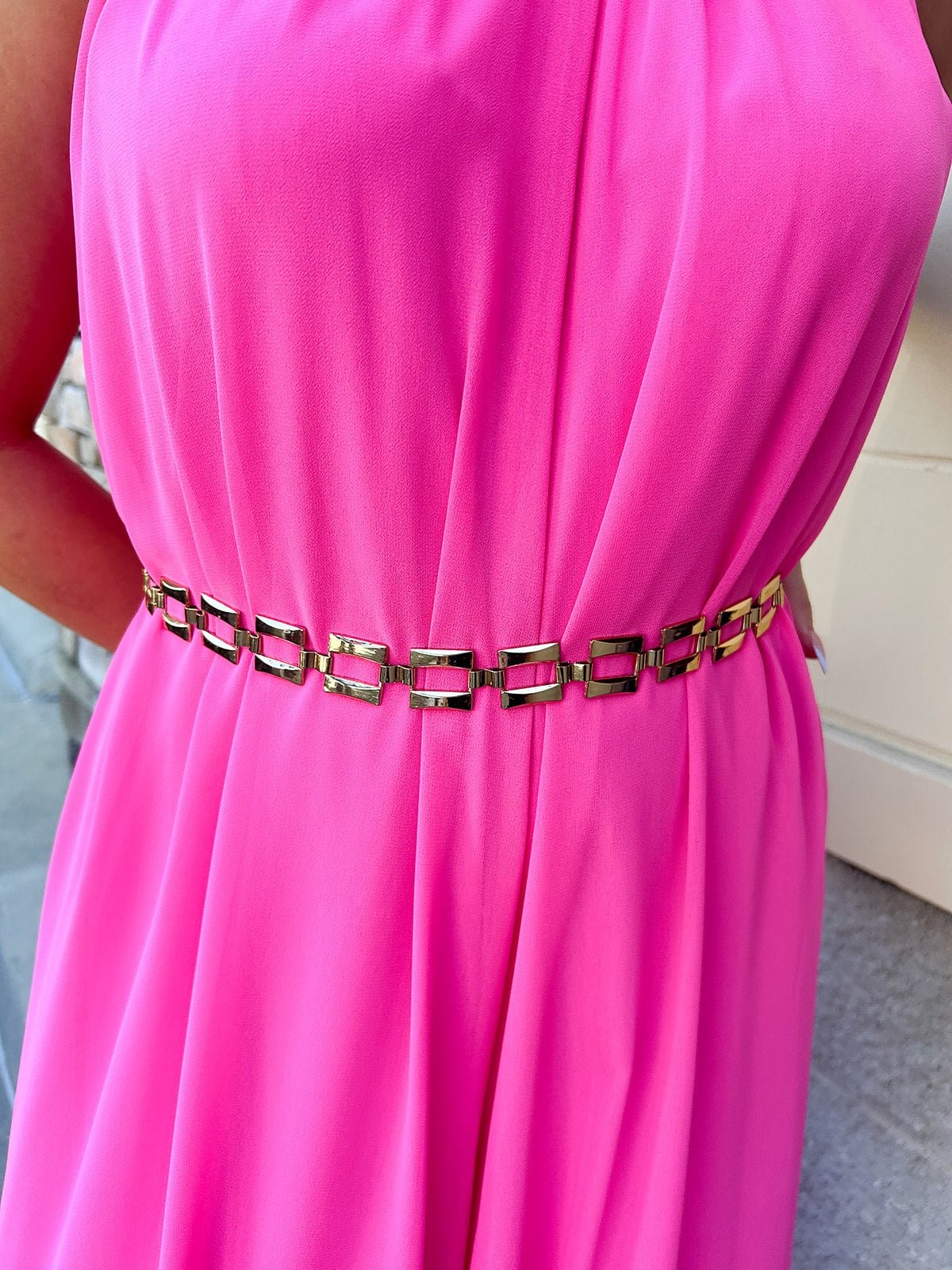Multi Square Metal Chain Belt - The Pink Pineapple 850