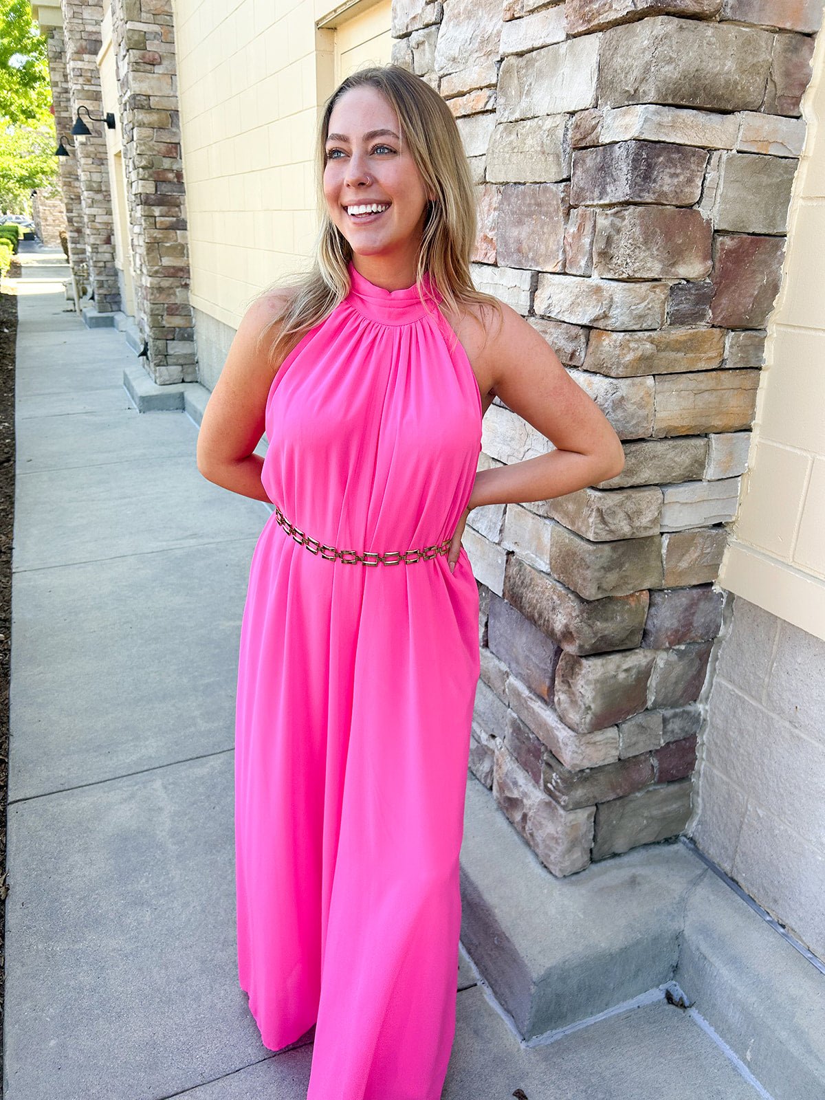 Multi Square Metal Chain Belt - The Pink Pineapple 850