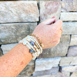 Multi Stone Beads Stackable Bracelet Natural - The Pink Pineapple 850