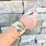 Multi Stone Beads Stackable Bracelet Natural - The Pink Pineapple 850