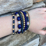 Multibead Stackable Bracelet in Navy - The Pink Pineapple 850