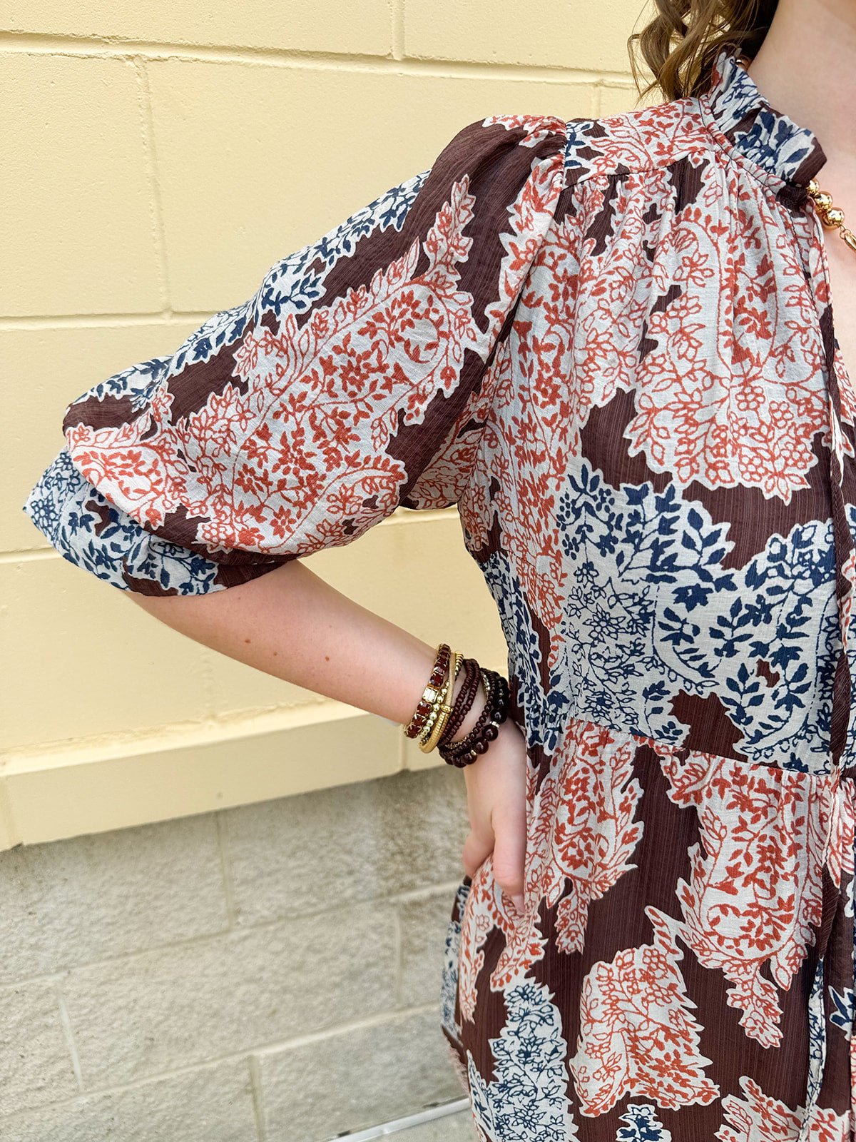 Multicolor Stretch Bracelet in Brown - The Pink Pineapple 850