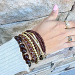Multicolor Stretch Bracelet in Brown - The Pink Pineapple 850