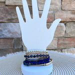 Multicolor Stretch Bracelet Navy - The Pink Pineapple 850