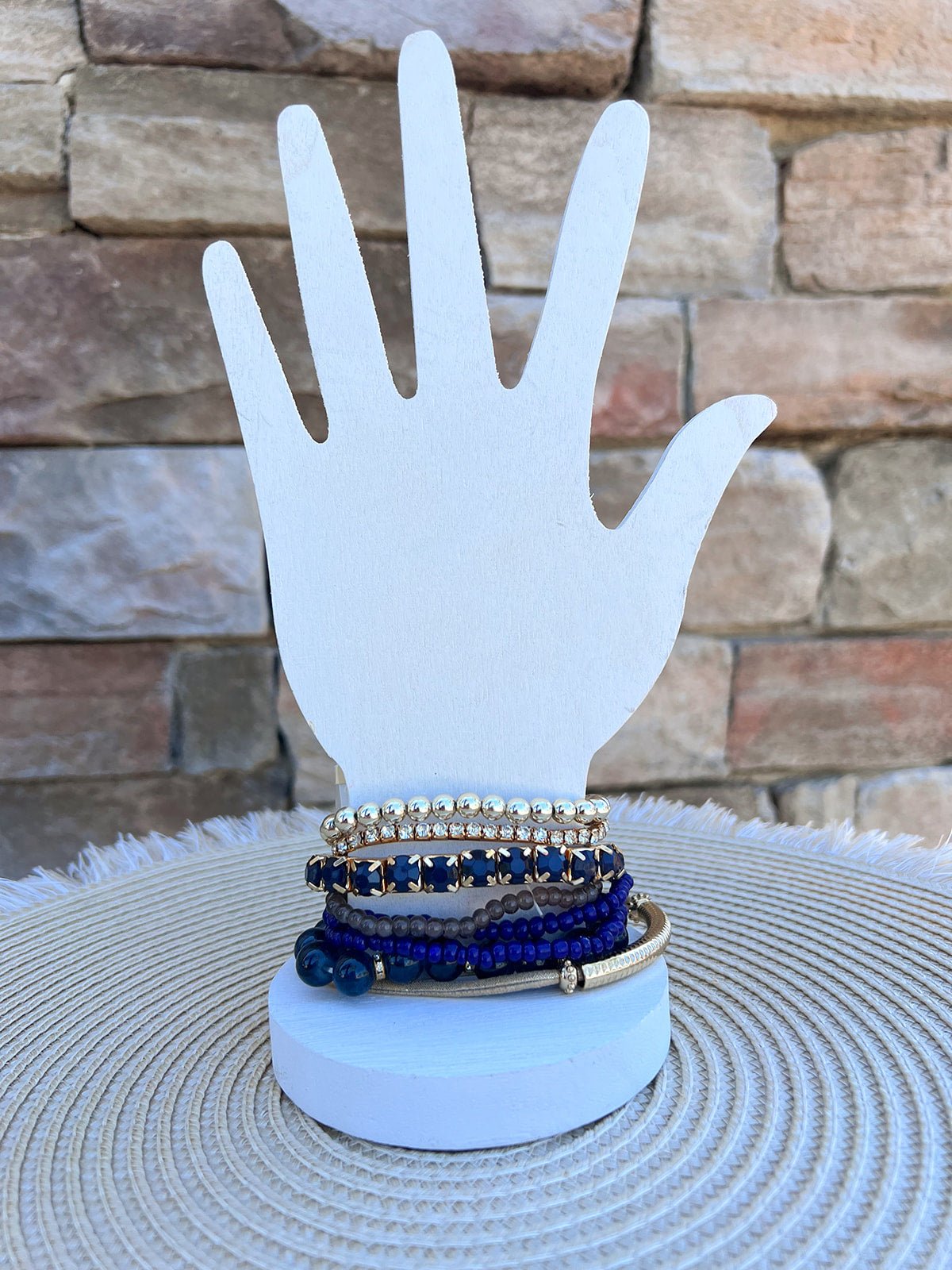 Multicolor Stretch Bracelet Navy - The Pink Pineapple 850