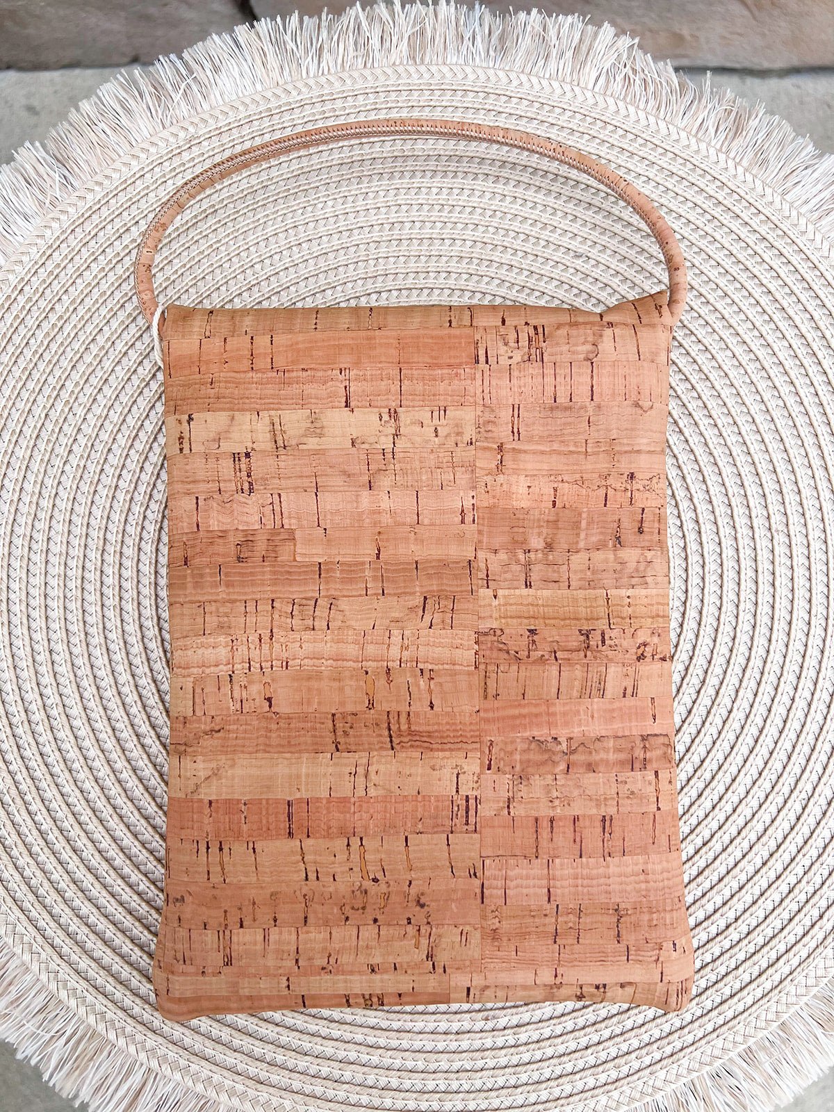 [Natalie Therese] Handmade Mini Genuine Cork Crossbody Bag - The Pink Pineapple 850