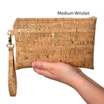 [Natalie Therese] Handmade Speckled Genuine Cork Wristlet - The Pink Pineapple 850