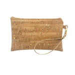 [Natalie Therese] Handmade Speckled Genuine Cork Wristlet - The Pink Pineapple 850