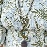 Natural Stone Bead Necklace with Stone Pendant - Gray - The Pink Pineapple 850