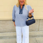 Nautical Muse Striped Top - The Pink Pineapple 850