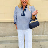 Nautical Muse Striped Top - The Pink Pineapple 850