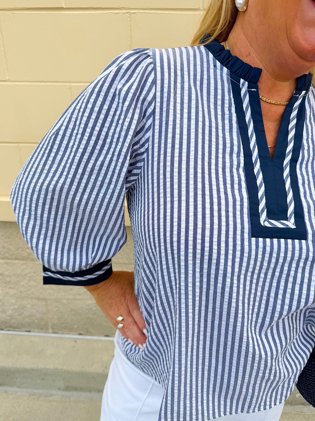 Nautical Muse Striped Top - The Pink Pineapple 850