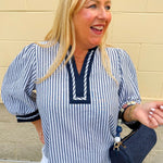 Nautical Muse Striped Top - The Pink Pineapple 850