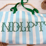 NDLPT Blue Striped Tote - The Pink Pineapple 850