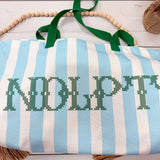 NDLPT Blue Striped Tote - The Pink Pineapple 850