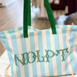 NDLPT Blue Striped Tote - The Pink Pineapple 850