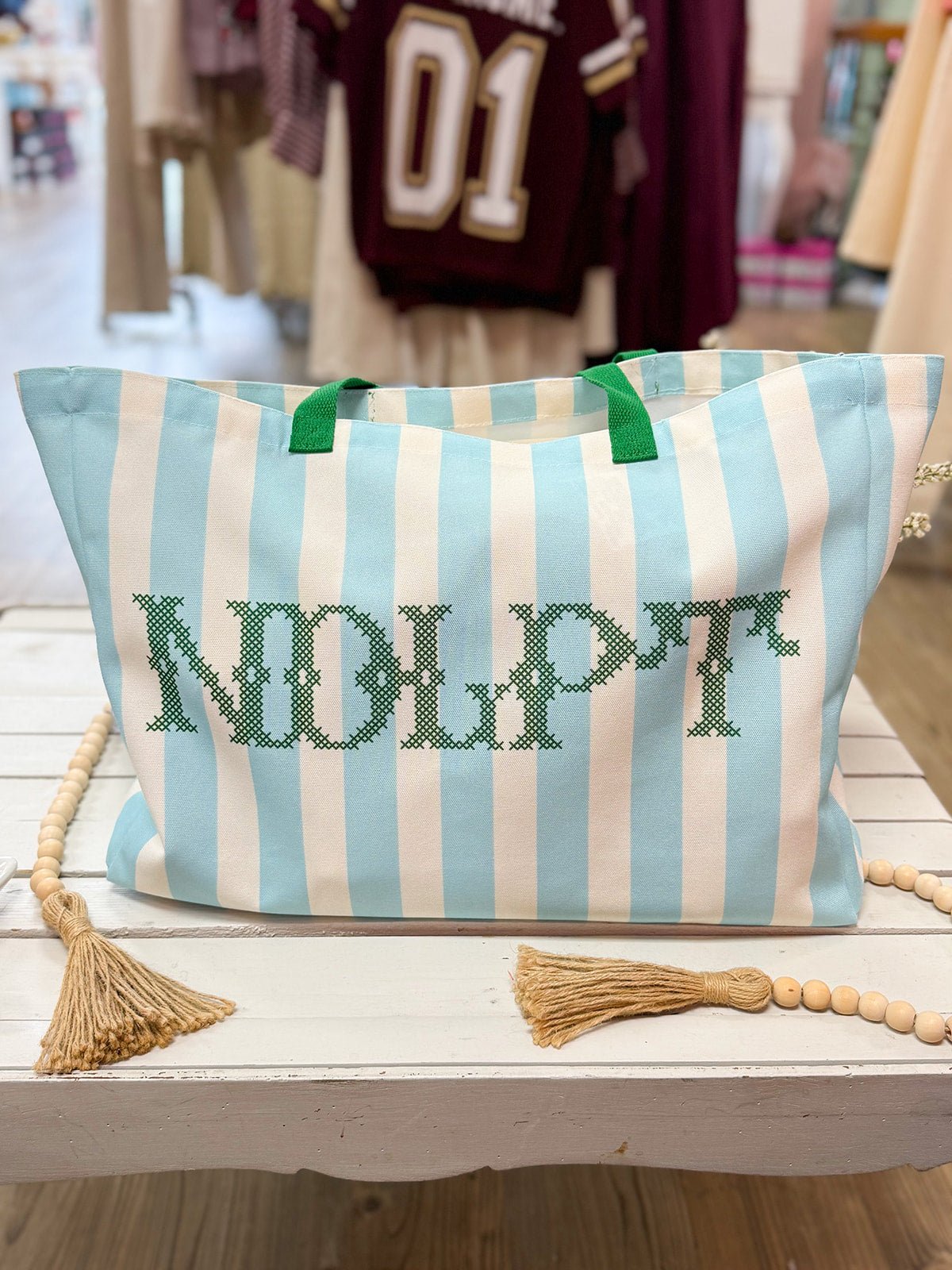 NDLPT Blue Striped Tote - The Pink Pineapple 850