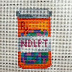 Needlepoint RX Bottle Canvas - The Pink Pineapple 850