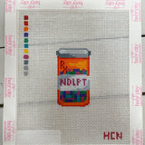 Needlepoint RX Bottle Canvas - The Pink Pineapple 850