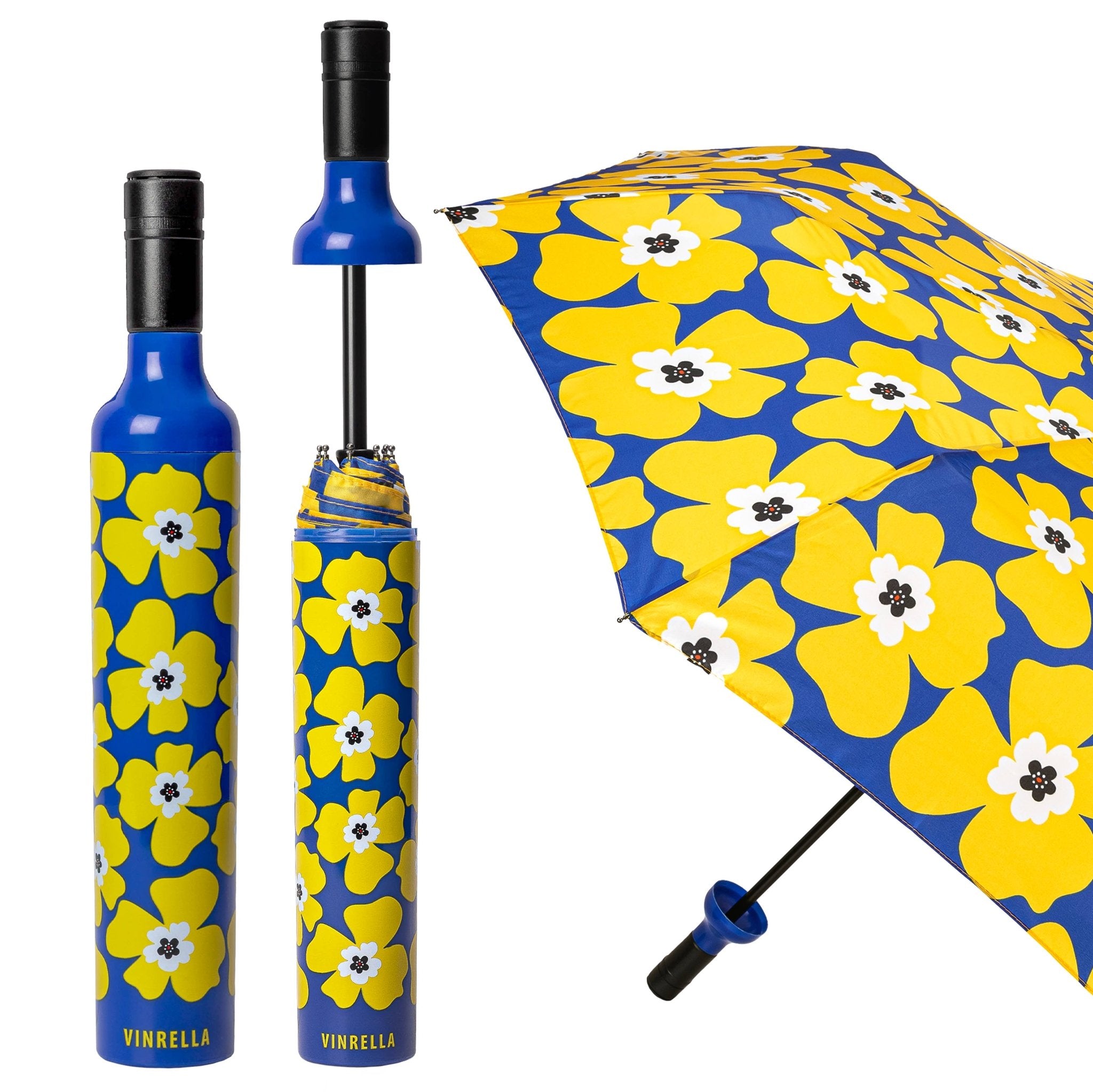 Nikki on Blue Bottle Umbrella - The Pink Pineapple 850