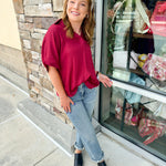 No Competition Short Sleeve Blouse - The Pink Pineapple 850