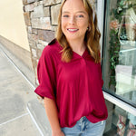 No Competition Short Sleeve Blouse - The Pink Pineapple 850