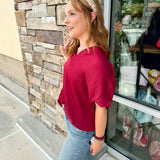 No Competition Short Sleeve Blouse - The Pink Pineapple 850