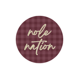 Nole Nation Gingham Gameday Button - The Pink Pineapple 850