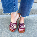 Noles Embroidered Sandals in Gold - The Pink Pineapple 850