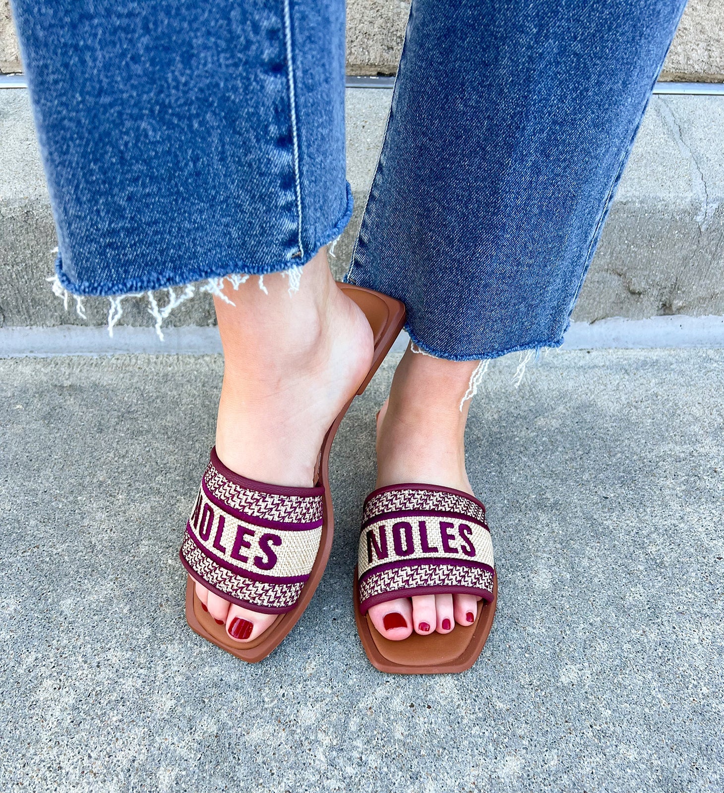Noles Embroidered Sandals in Gold - The Pink Pineapple 850