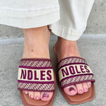 Noles Embroidered Sandals in Gold - The Pink Pineapple 850