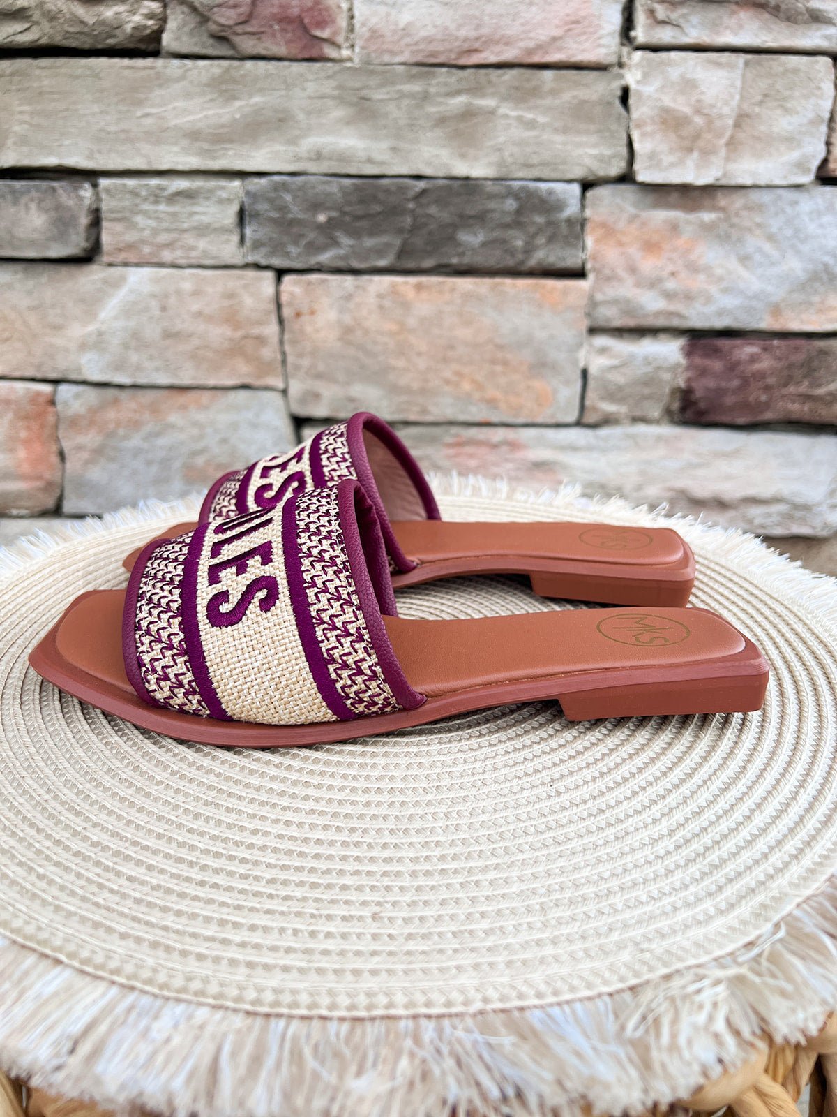 Noles Embroidered Sandals in Gold - The Pink Pineapple 850