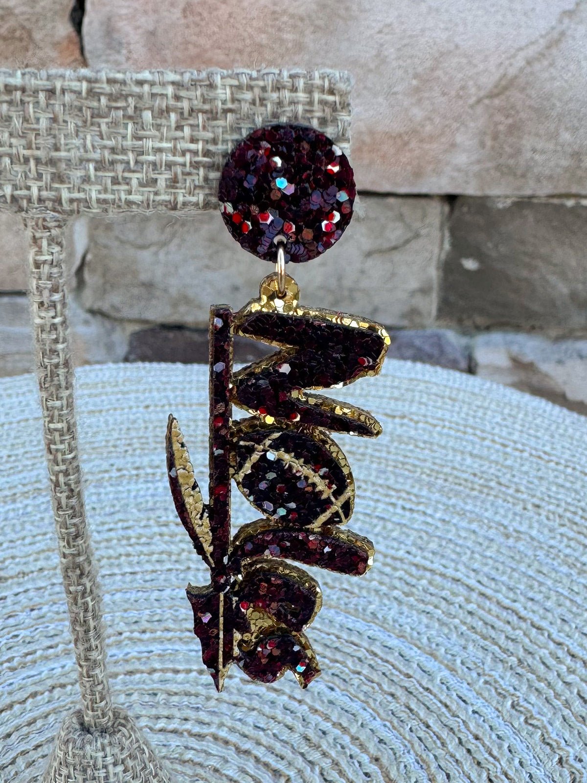Noles Spirit Sparkle Earrings - The Pink Pineapple 850