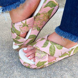[Oasis Society] Fresno Rose Garden Platform Sandals - The Pink Pineapple 850