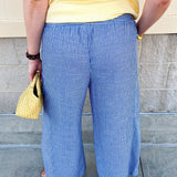 Ocean Breeze Striped Wide - Leg Pants - The Pink Pineapple 850
