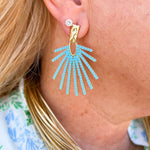 Ocean Glow Drop Earrings in Light Turquoise - The Pink Pineapple 850