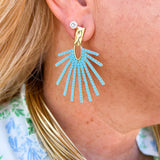 Ocean Glow Drop Earrings in Light Turquoise - The Pink Pineapple 850