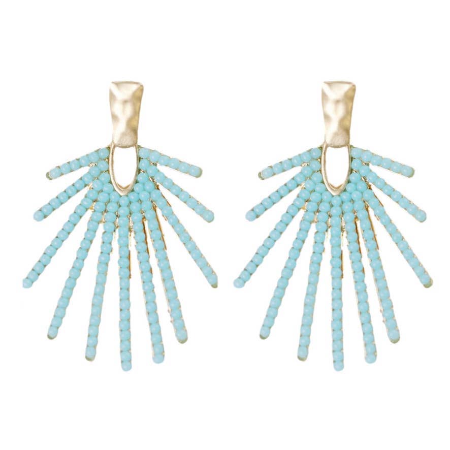 Ocean Glow Drop Earrings in Light Turquoise - The Pink Pineapple 850