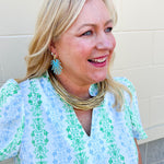 Ocean Glow Drop Earrings in Light Turquoise - The Pink Pineapple 850
