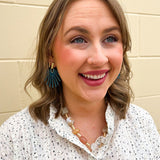 Ocean Glow Drop Earrings in Slate Blue - The Pink Pineapple 850