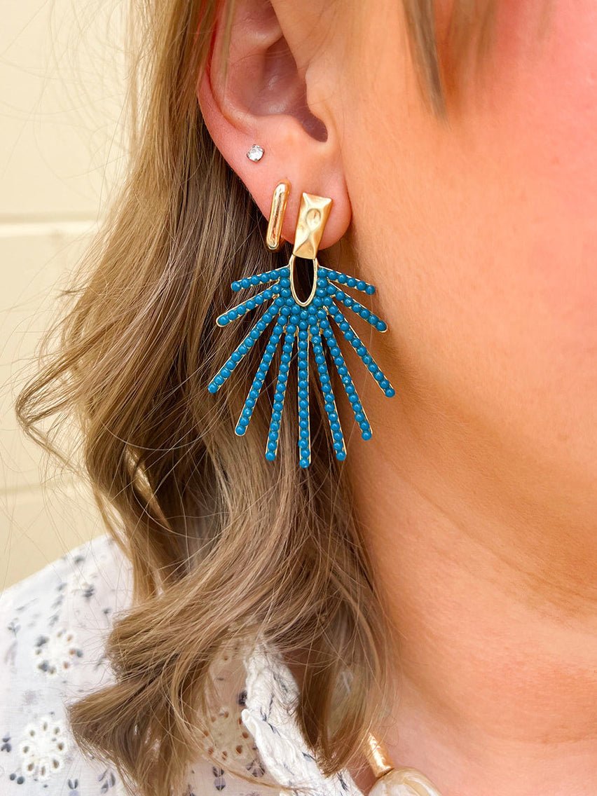 Ocean Glow Drop Earrings in Slate Blue - The Pink Pineapple 850