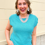 Ocean Mist Knit Top - The Pink Pineapple 850