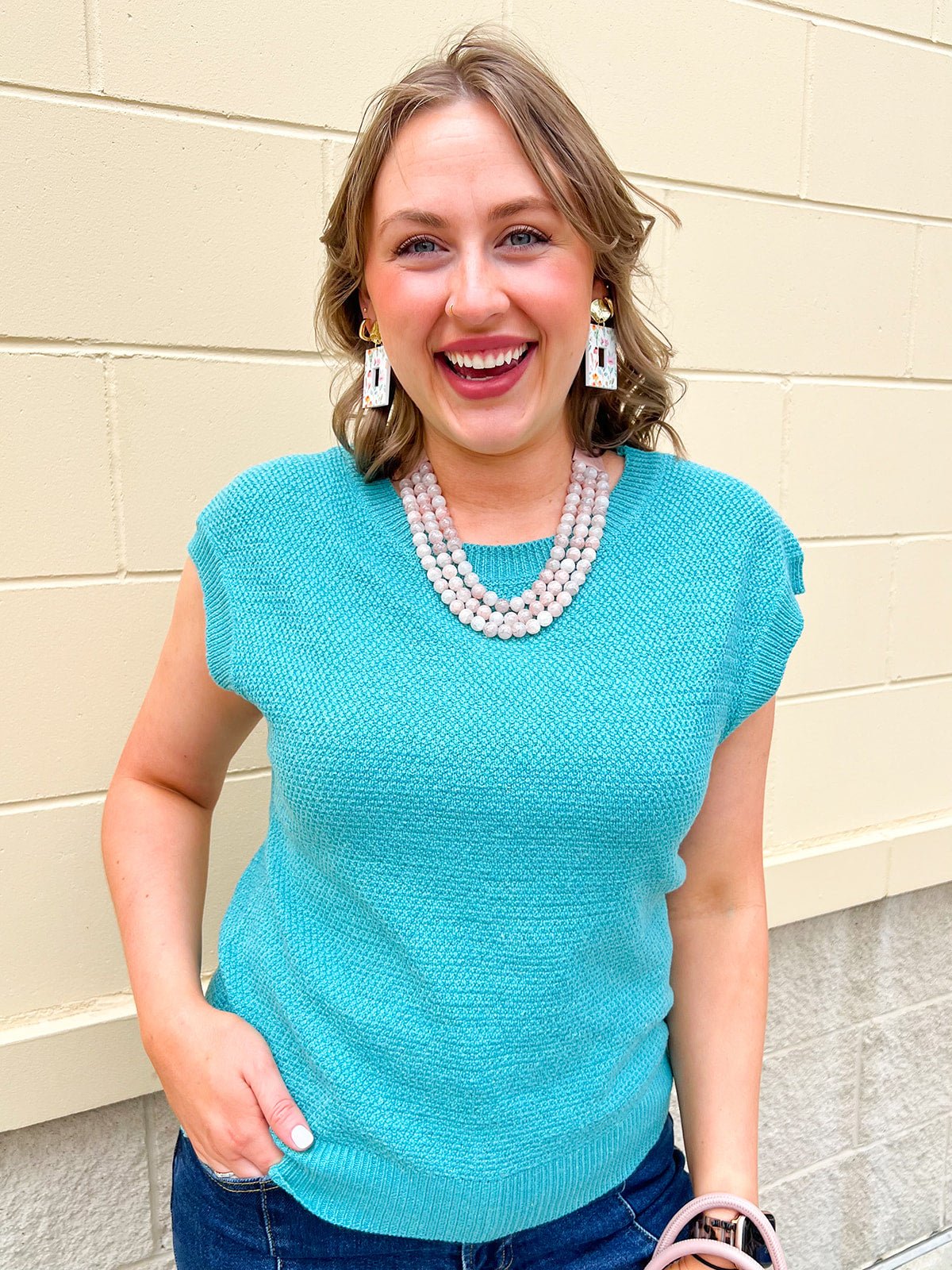 Ocean Mist Knit Top - The Pink Pineapple 850