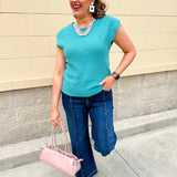 Ocean Mist Knit Top - The Pink Pineapple 850