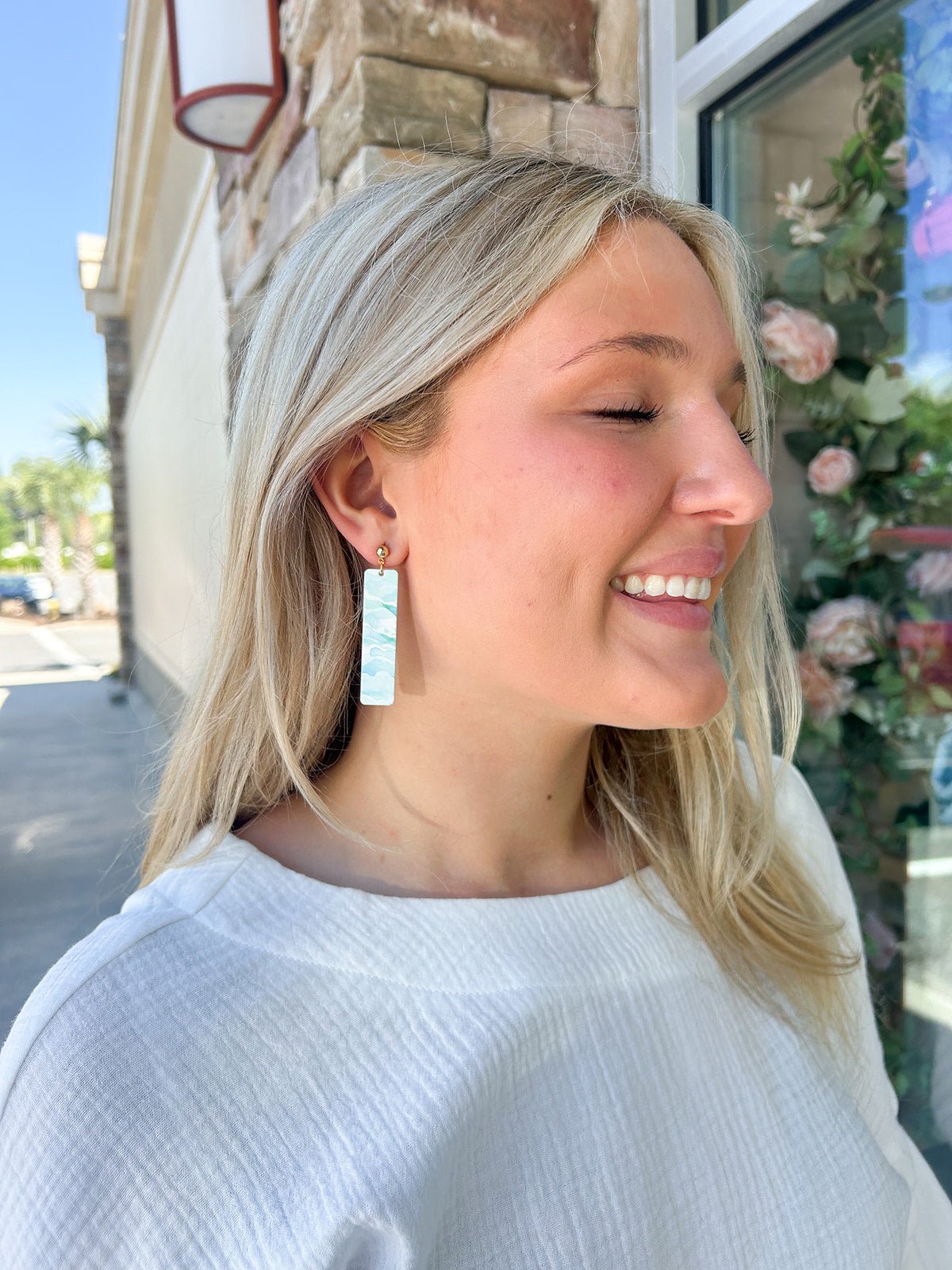 Ocean Waves Acrylic Earrings - The Pink Pineapple 850