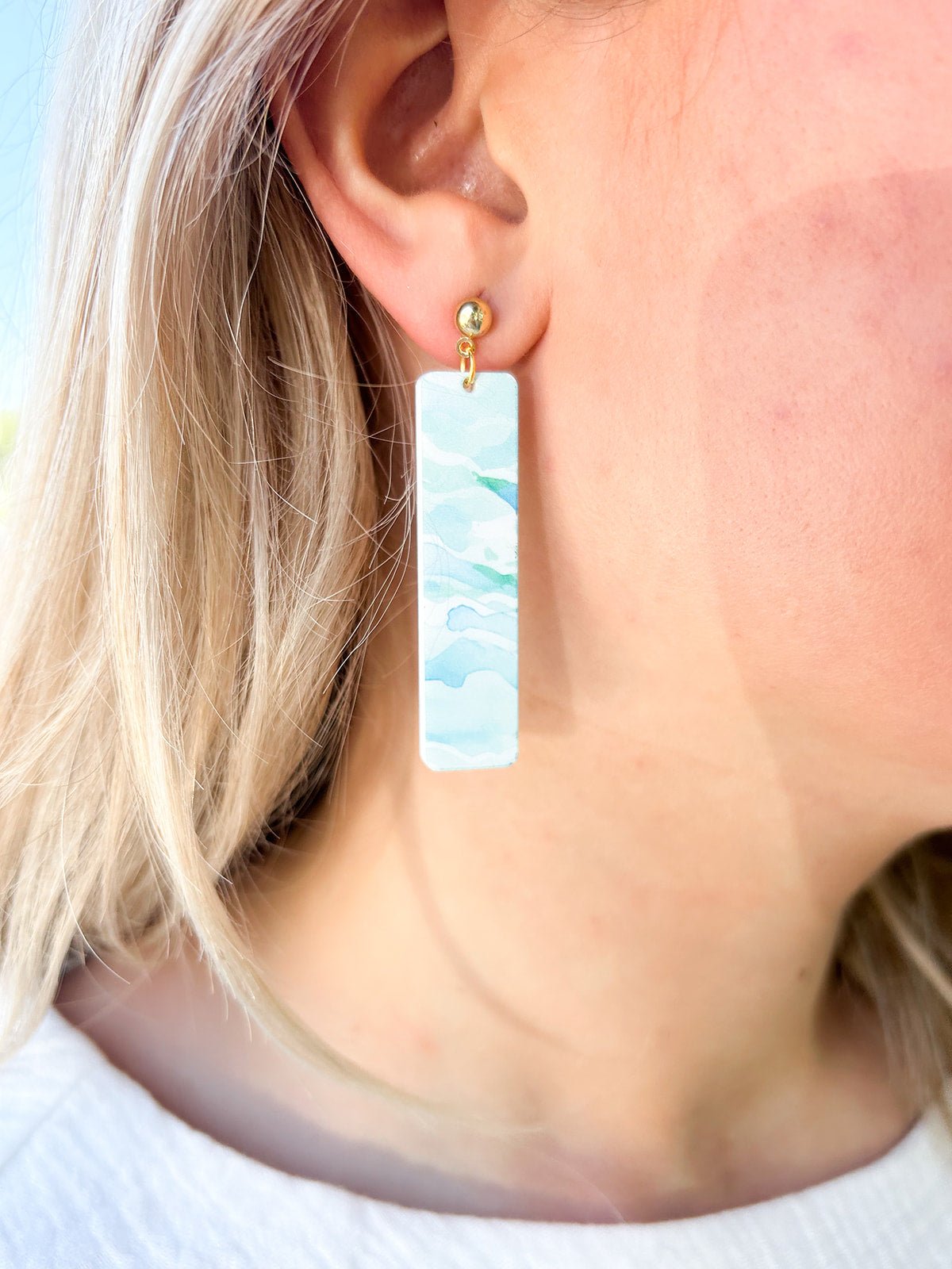 Ocean Waves Acrylic Earrings - The Pink Pineapple 850