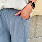 Off Duty Striped Pants - The Pink Pineapple 850